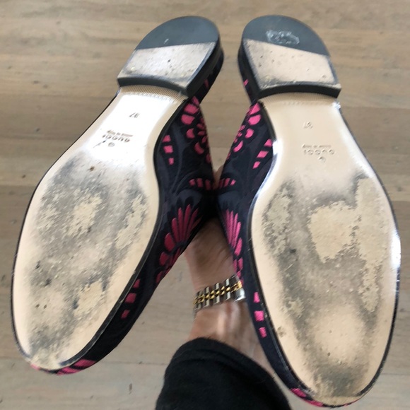 Gucci pink Princetown Brocade Mules Size 7 - Picture 5 of 7